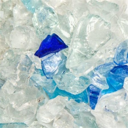 American Specialty Glass Recycled Chunky Glass, Caribbean Mix - Small - 0.25-0.5 in. - 1 lbs LCARIBBS-1